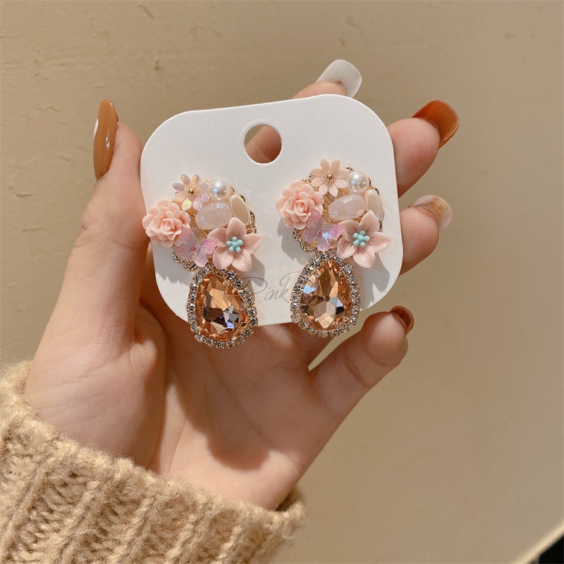 Hoa Tai Thiết Kế Đơn Giản Hình Giọt Nước Hoa