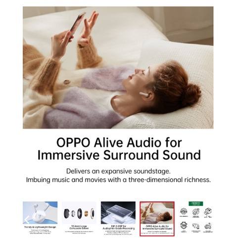Tai Nghe Bluetooth 5.3 IP54 Nhét Tai Không Dây OPPO Enco AIR 3