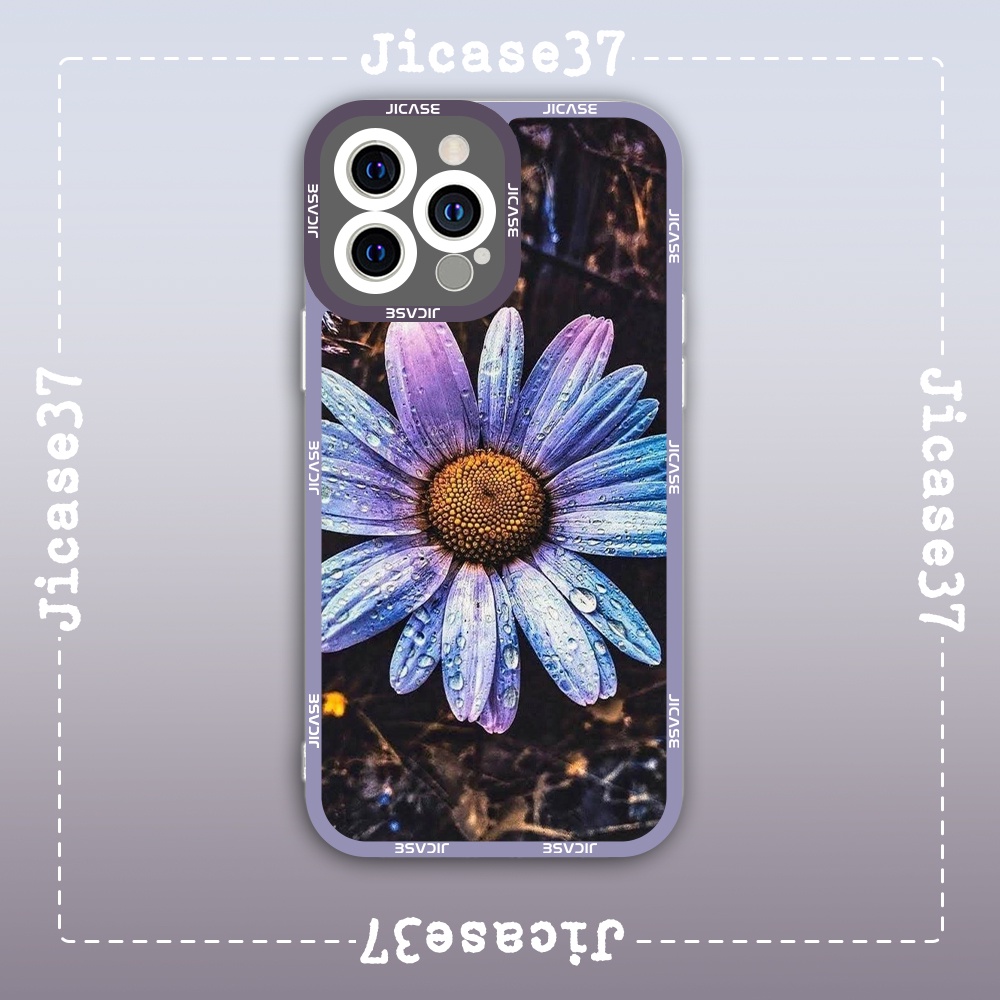 Ốp lưng iphone cạnh vuông WrightZ Daisy Flower Hoa Cúc Nghệ Thuật Số