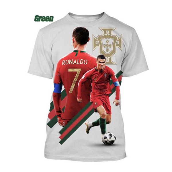 Áo Thun In Hình Ngôi Sao Bóng Đá cristiano ronaldo 3d Thời Trang Mùa Hè 2023 Cho Nam