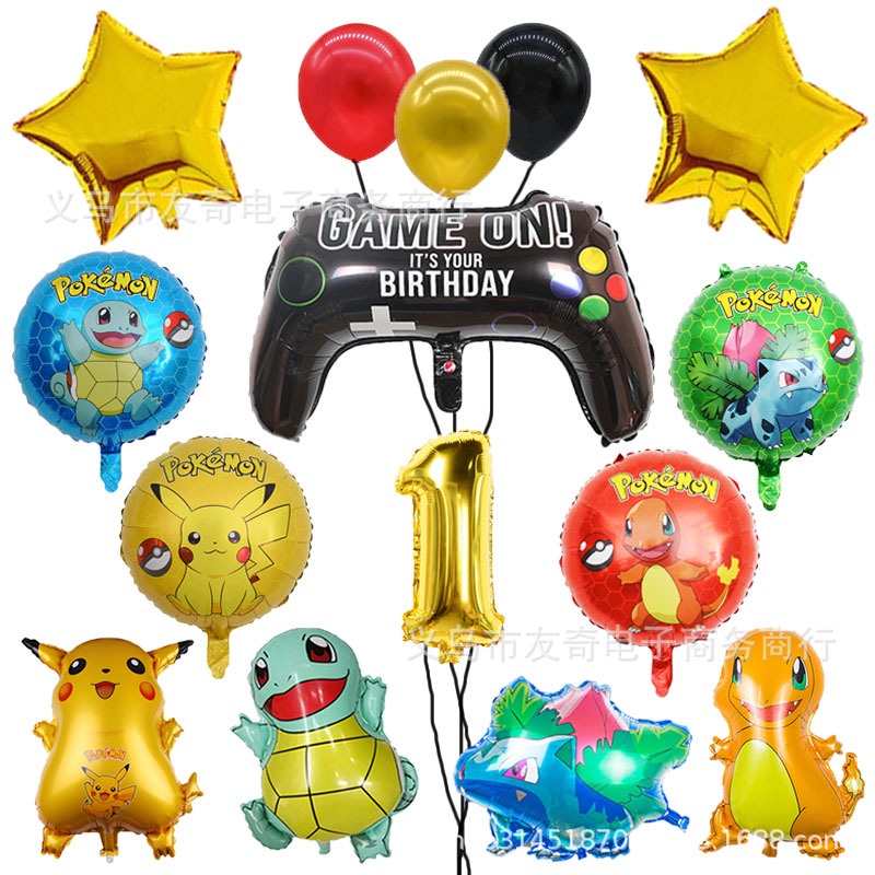 Bong Bóng Nhôm Hình Pikachu Dùng Trang Trí Tiệc Sinh Nhật Cho Trẻ Em