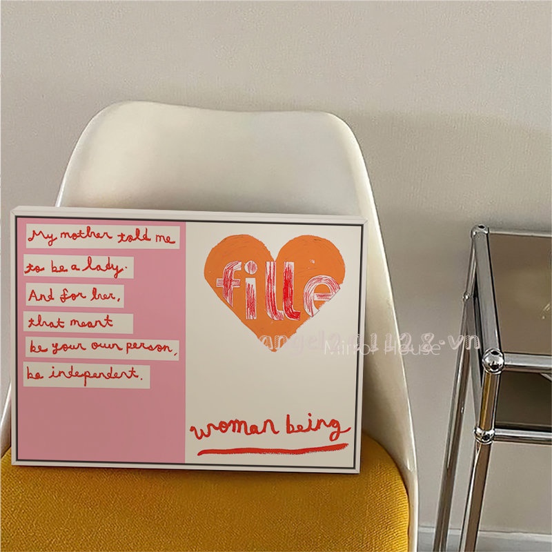 Tranh Treo Tường Trang Trí Phòng Khách Phong Cách Vintage Dễ Thương