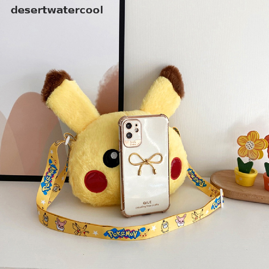 TAKARA TOMY Ba Lô Đựng Tiền Xu Hình Pikachu Nhồi Bông Mềm Mại Cho Bé Gái