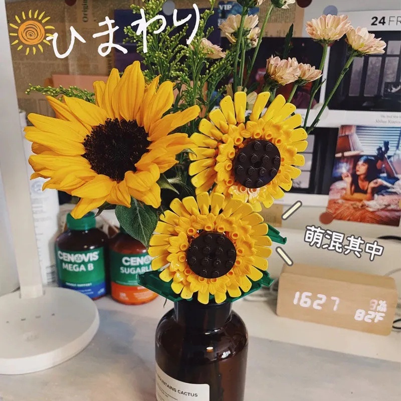 Bó Hoa Hướng Dương Nhân Tạo Dùng Làm Đồ Thủ Công DIY