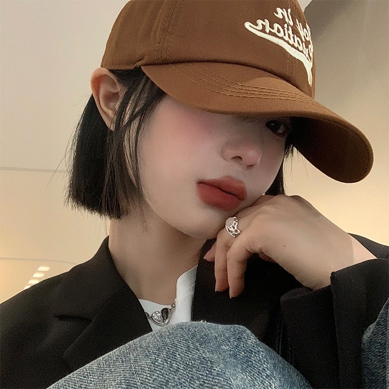 Mũ Lưỡi Trai Thêu Chữ Phong Cách Hàn Quốc Cá Tính Cho Nữ