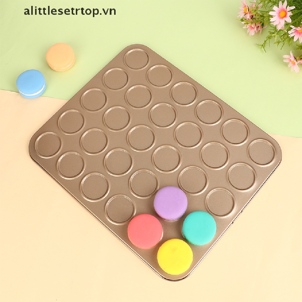 Khay Nướng Bánh Macaron 30 Lỗ Bằng Thép Carbon Chống Dính