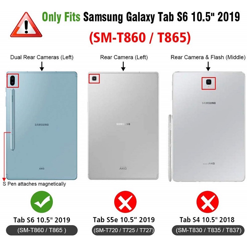 Ốp Máy Tính Bảng Cho Samsung Galaxy Tab S6 10.5 SM-T860 SM-T865 2019 10.5" Bao Da Máy Tính Bảng Thông Minh Cho Galaxy Tab S6 10.5 T860 T865