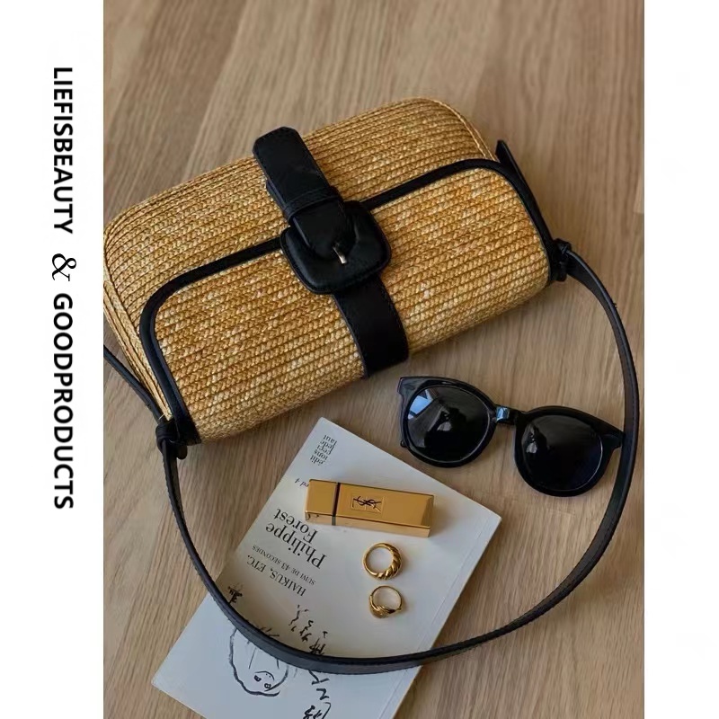 Túi Cói Đeo Vai Thiết Kế Mới 2023 Phong Cách Hàn Quốc Cho Nữ