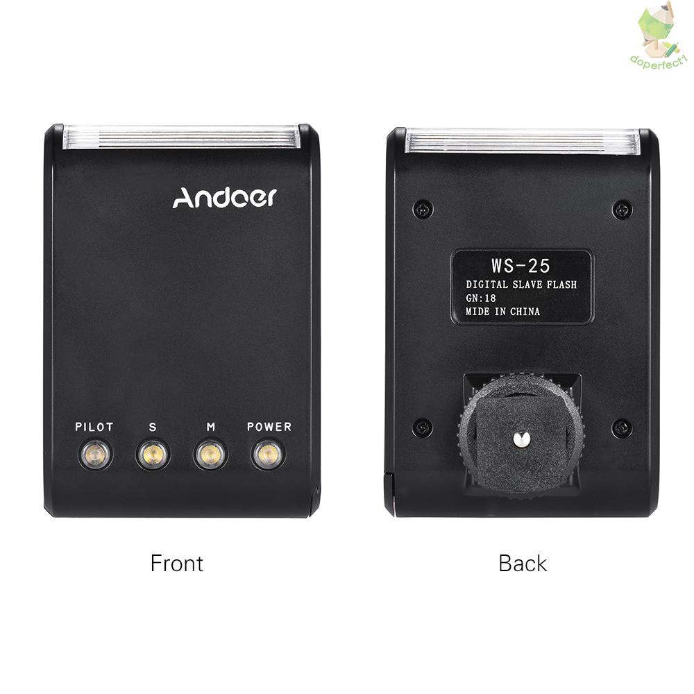 Đèn Flash Kỹ Thuật Số Mini Chuyên Nghiệp Andoer WS-25 GN18 A3.16