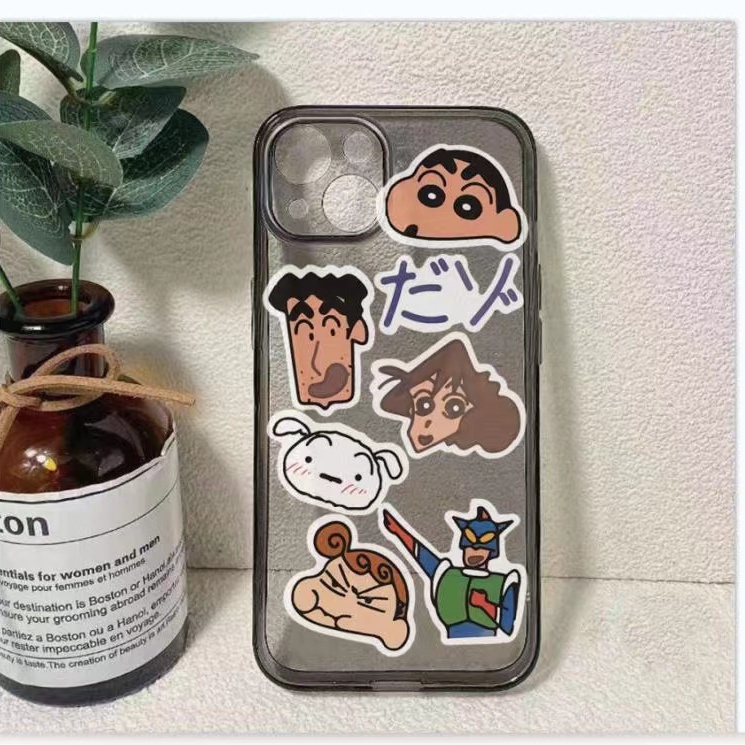 ✅Ốp Điện Thoại Mềm Trong Suốt In Hình Shin-Chan Cho iPhone 14promax 13 12 / 11 xr / 8p