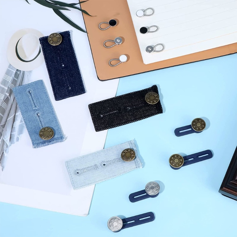 Set 14 Nút Thắt Quần Jeans Co Giãn Có Thể Thu Gọn Phong Cách Vintage
