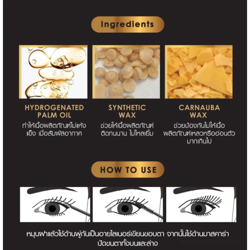 Chuốt mi mascara 2 Đầu nongchat browit thái lan lâu trôi, làm dày, dài cong mi, chuyên dụng cho makeup