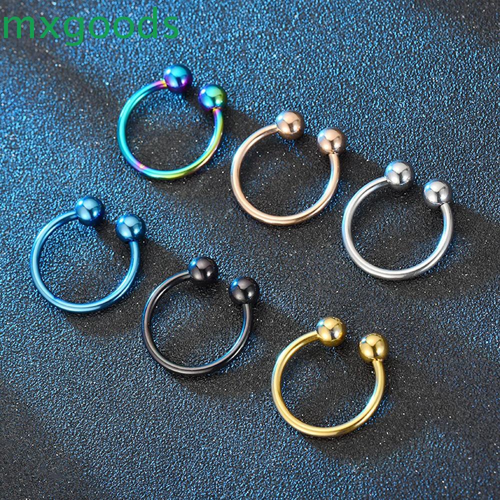 Nhẫn Hở Bằng Thép Không Gỉ Nhiều Màu Thời Trang Phong Cách Punk Đường Phố Dành Cho Nam Nữ