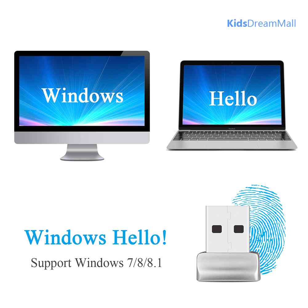 Đầu Đọc Dấu Vân Tay Cổng USB Chuyên Dụng Cho Windows 10 / 10