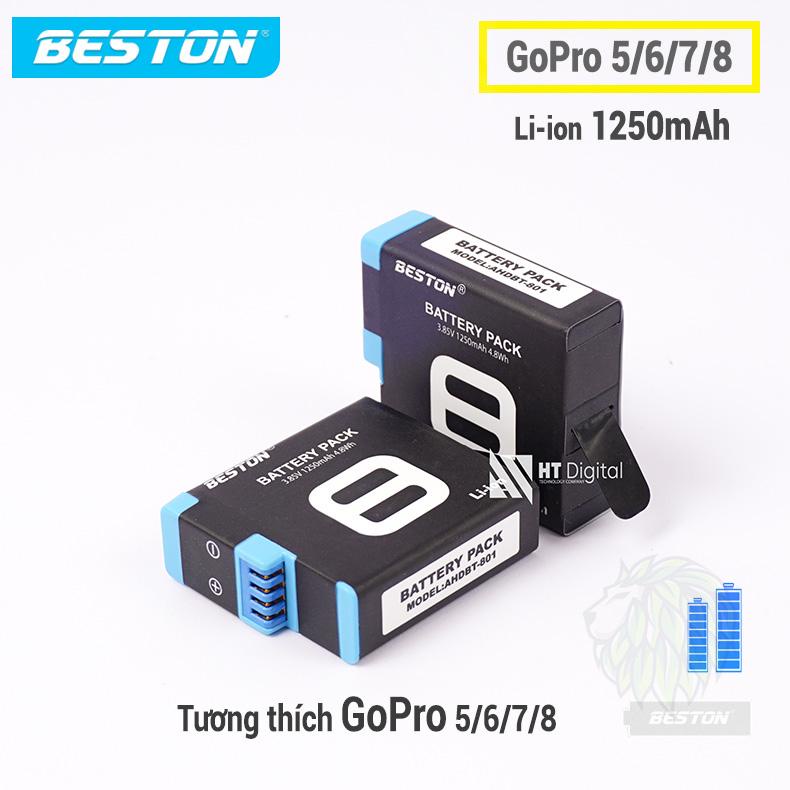 Pin Cho GoPro Hero 5678 Beston Chuyên Dùng Cho Máy Quay Hành Trình GoPro, Dung Lượng Cao, Bảo Hành Chính Hãng