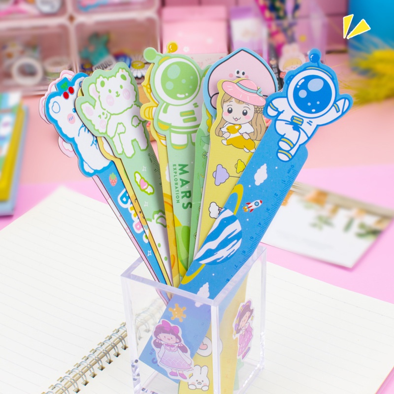 Thước Kẻ Cute Đa Năng Parabol Đo Hình Học Dẻo Timo VPK37