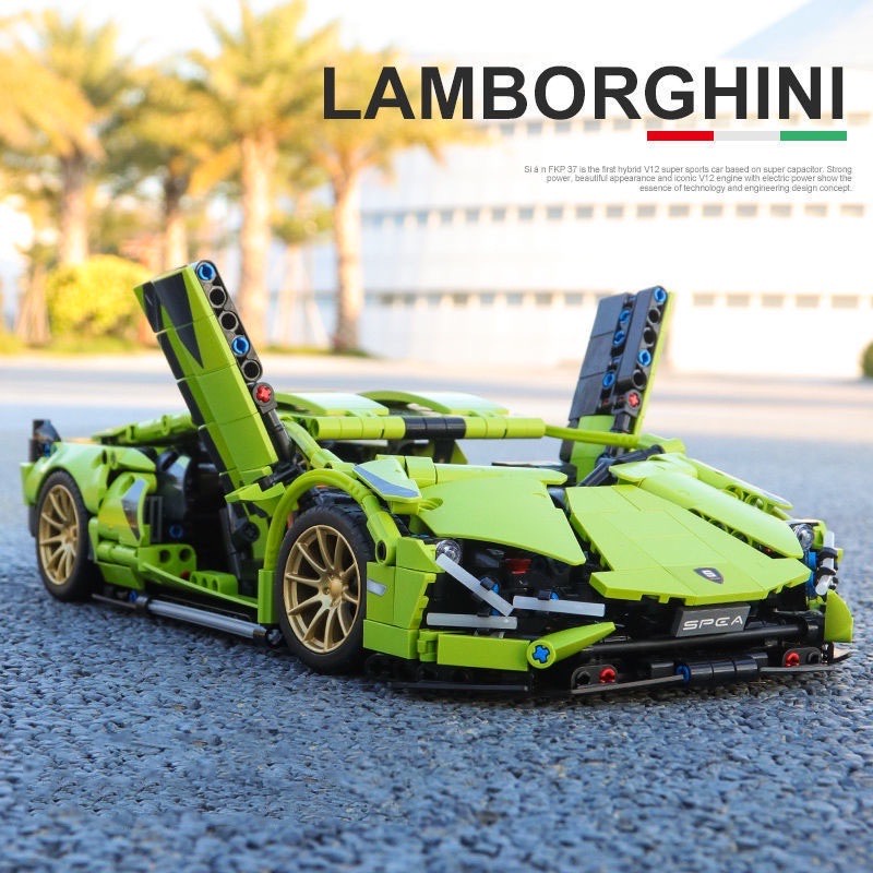 Đồ Chơi Lắp Ráp Mô Hình Điều Khiển Từ Xa RC Technic Siêu Xe Lamborghini Sian SY8600 Trang Trí Decor Sang Trọng