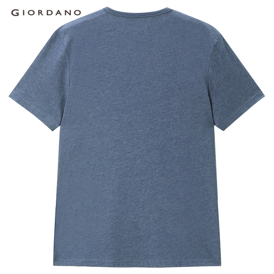 Áo thun GIORDANO 01022418 tay ngắn cổ tròn màu trơn dành cho nam