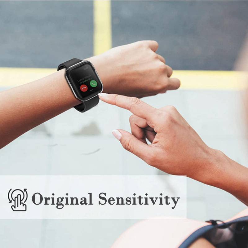 Kính Cường Lực + Ốp Bảo Vệ Màn Hình Đồng Hồ Thông Minh Bằng PC Cứng Cho iWatch Series 8 7 45mm 41mm 6 5 4 3 2 SE 44mm 42mm 40mm 38mm