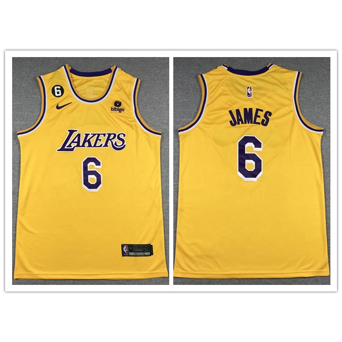 Áo Bóng Rổ Màu Trắng Cổ Điển 2023 nba Los Angeles Lakers Số 6 James