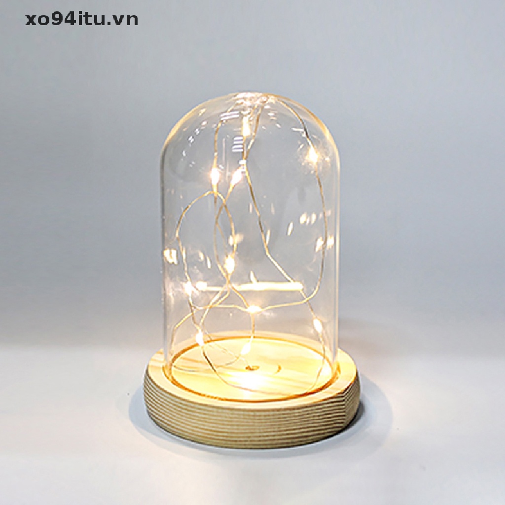 Đế Vòm Thủy Tinh XOITU Có Đèn LED Dùng Trang Trí DIY
