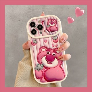 Ốp Điện Thoại In Hình Gấu Và Dâu Tây Hoạt Hình Đáng Yêu Dành Cho Iphone Xr