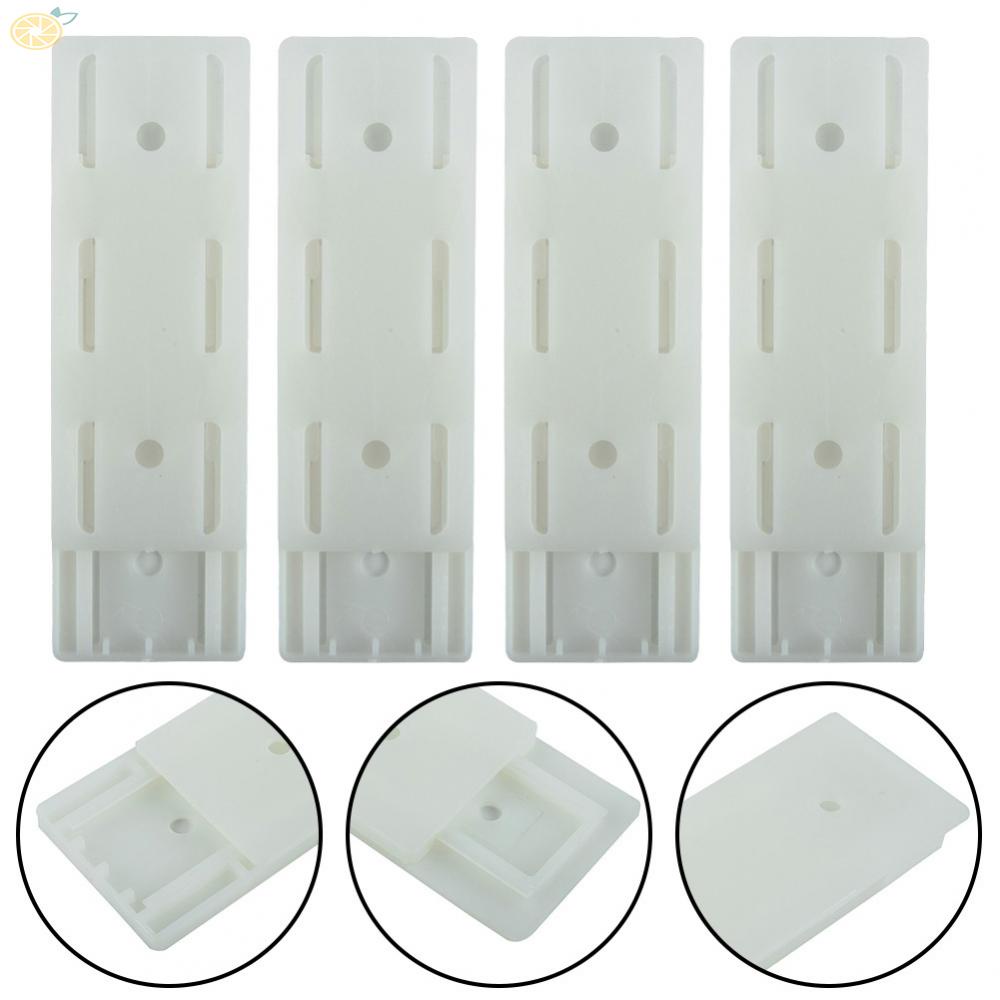 【VARSTR】Wall Mount 10*4cm 4 Pcs High Strength ABS Self-adhesive White Versatile