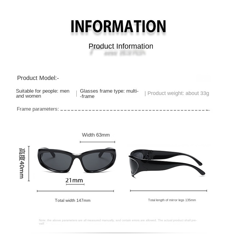 Kính Mát Vuông Nhiều Màu Sắc Phong Cách Punk Thể Thao Cho Nam Và Nữ Y2K