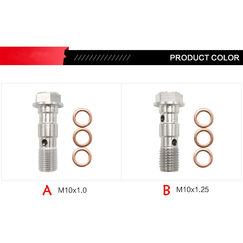 Ốc Vít Phanh M10X1.0MM / 1.25MM Bằng Inox 304 Chuyên Dụng Cho Xe Mô Tô Honda Yamaha Kawasaki Suzuki