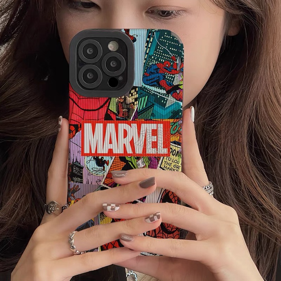 Ốp Điện Thoại Da Silicon Mềm Hình Người Nhện Hoạt Hình IPhone 11 12 13 14 Pro MAX 11Pro 13Pro 7 8 Plus X XR XS MAX SE 2020
