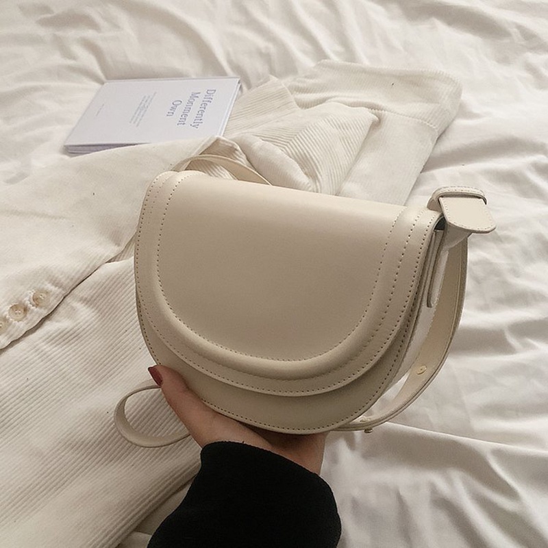 Túi Đeo Chéo Màu Sắc Tương Phản Phong Cách Phương Tây Cho Nữ