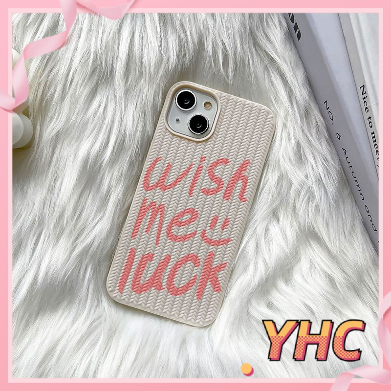 Ốp lưng iphone Bảng chữ cái màu hồng thiếu nữ wish me luck dệt kimi Cho iPhone 6 / 6S / 6splus / se / 7 / 7plus / 8 / 8plus / X / xs / xsmax / 11 / 12 / 13 / 14 / plus / pro-605