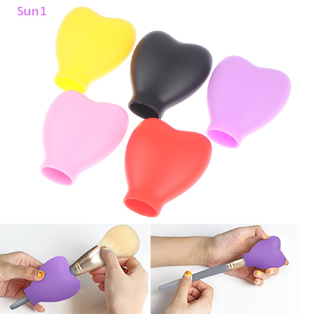 Set 3 Hộp Silicone Đựng Cọ Trang Điểm Chống Bụi Tiện Dụng