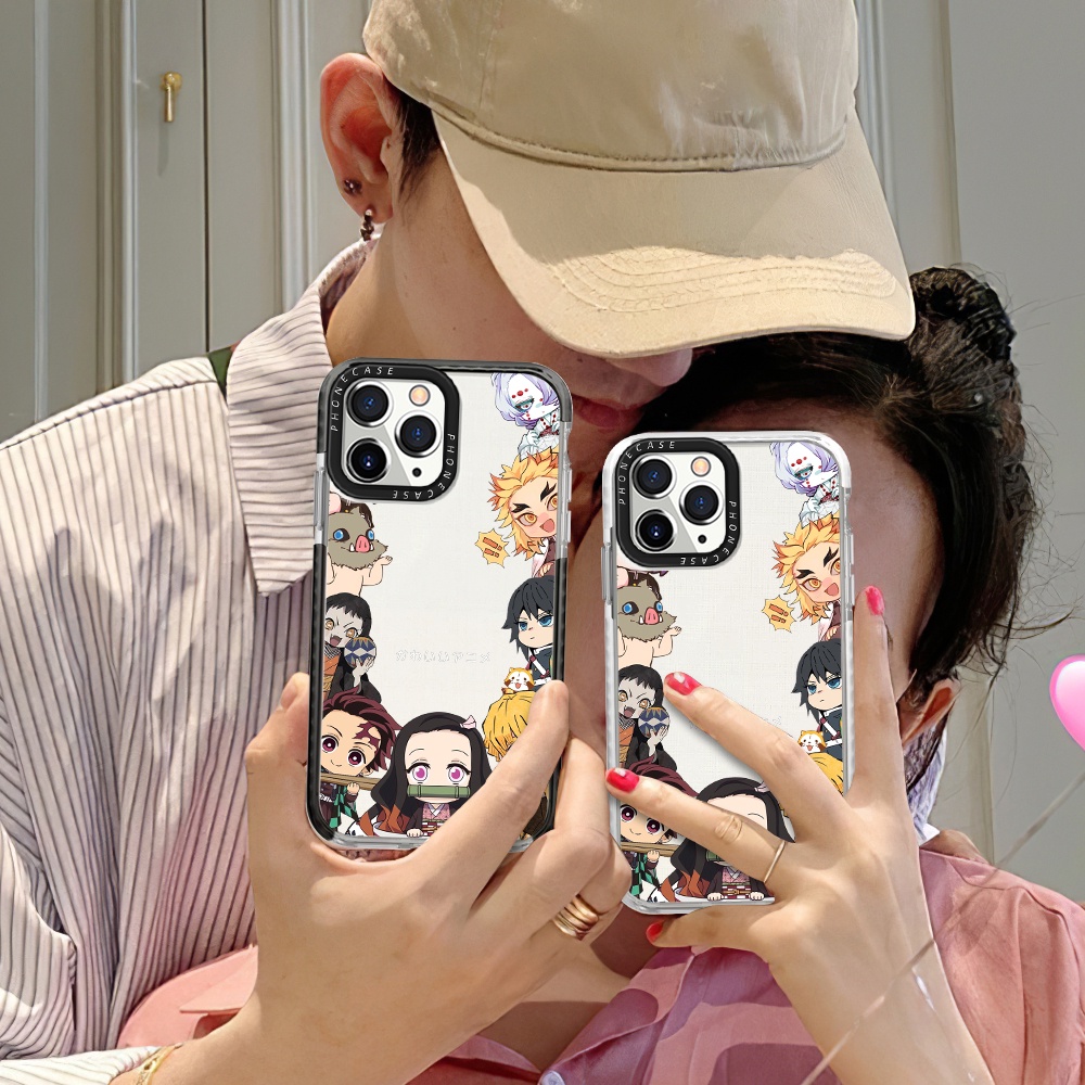 Ốp Điện Thoại Silicon Dày Mềm Hình Anime Demon Slayer Cho iPhone 14 13 12 Mini 11 Pro Max XR X XS 7 8 SE 2020