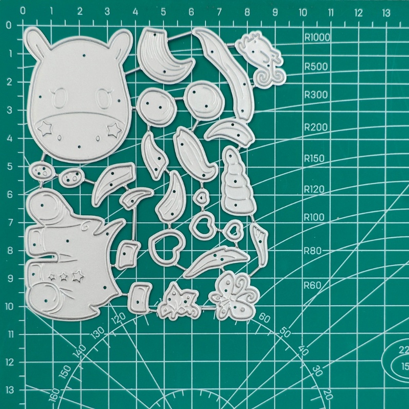 Khuôn Cắt Giấy Kim Loại Hình Ngựa Một Sừng Xinh Xắn