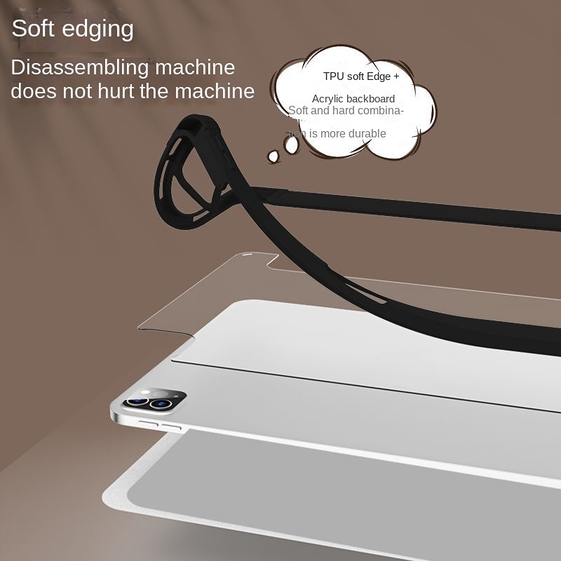 Ốp Máy Tính Bảng Acrylic Có Ngăn Đựng Bút Cho iPad Air 4 Gen10 Gen9 Gen8 Air4 5 10.9 Air1 / 2 9.7 Mini 4 5 Pro12.9 iPad Pro 2021 Air4 iPad Gen8