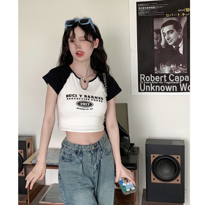 Áo Thun Tay Ngắn In Monogram Mới Dành Cho Nữ