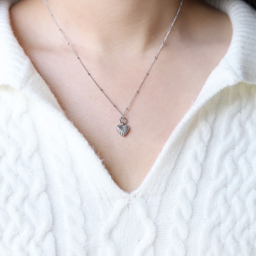 Vòng Cổ Dây Xích Xoắn Bằng Thép Titan Mạ Bạc Sang Trọng Xl426 Xl426