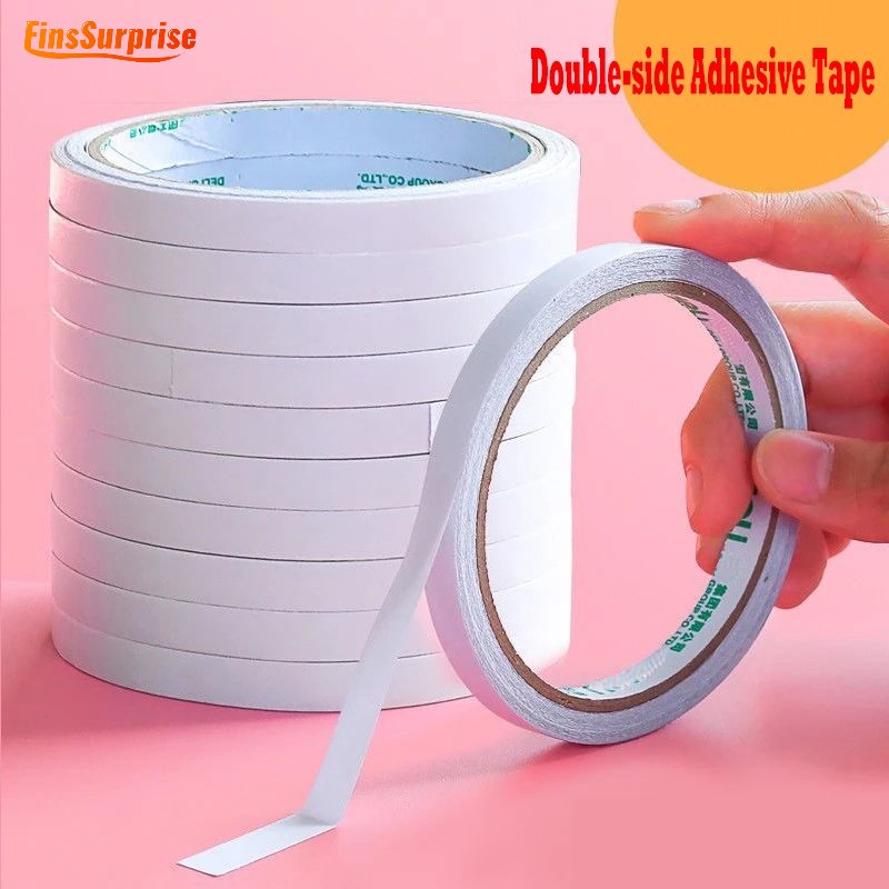 Băng Keo Hai Mặt Trong Suốt / Trắng / Đen Siêu Dính Tiện Dụng Cho Văn Phòng / Trường Học DIY