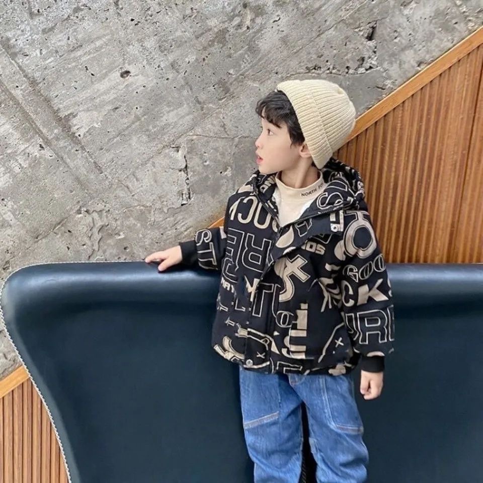 Áo Khoác Lót Lông Cừu Dày Giữ Ấm Mùa Thu Đông Cho Bé Trai Quacom