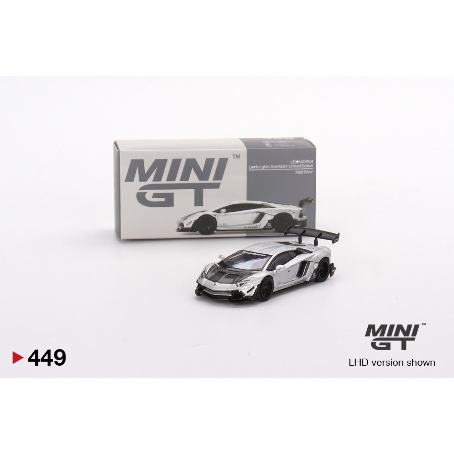 ducstore.vn Xe mô hình MiniGT #449 - LB★WORKS Lamborghini Aventador Limited Edition Matt Silver