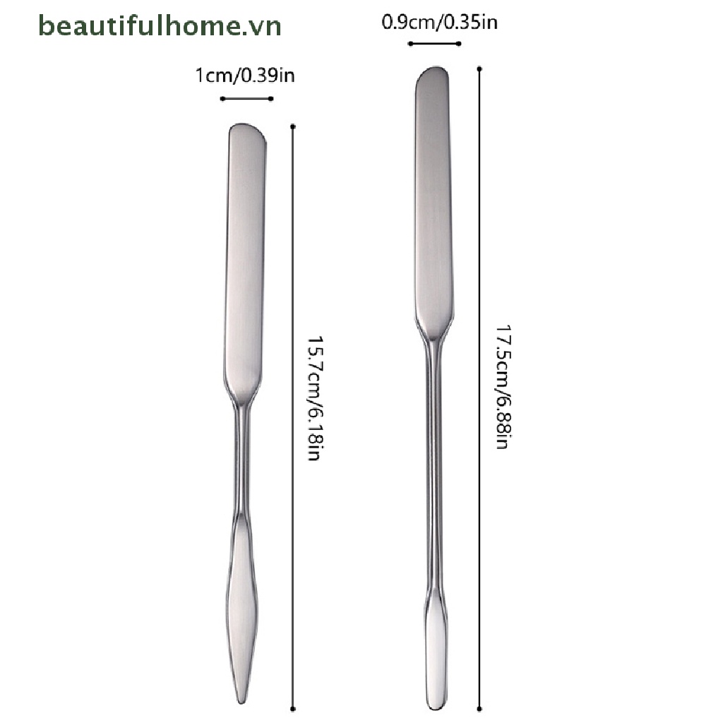 1 Dụng Cụ Trộn Mỹ Phẩm Bằng Thép Không Gỉ Hai Đầu