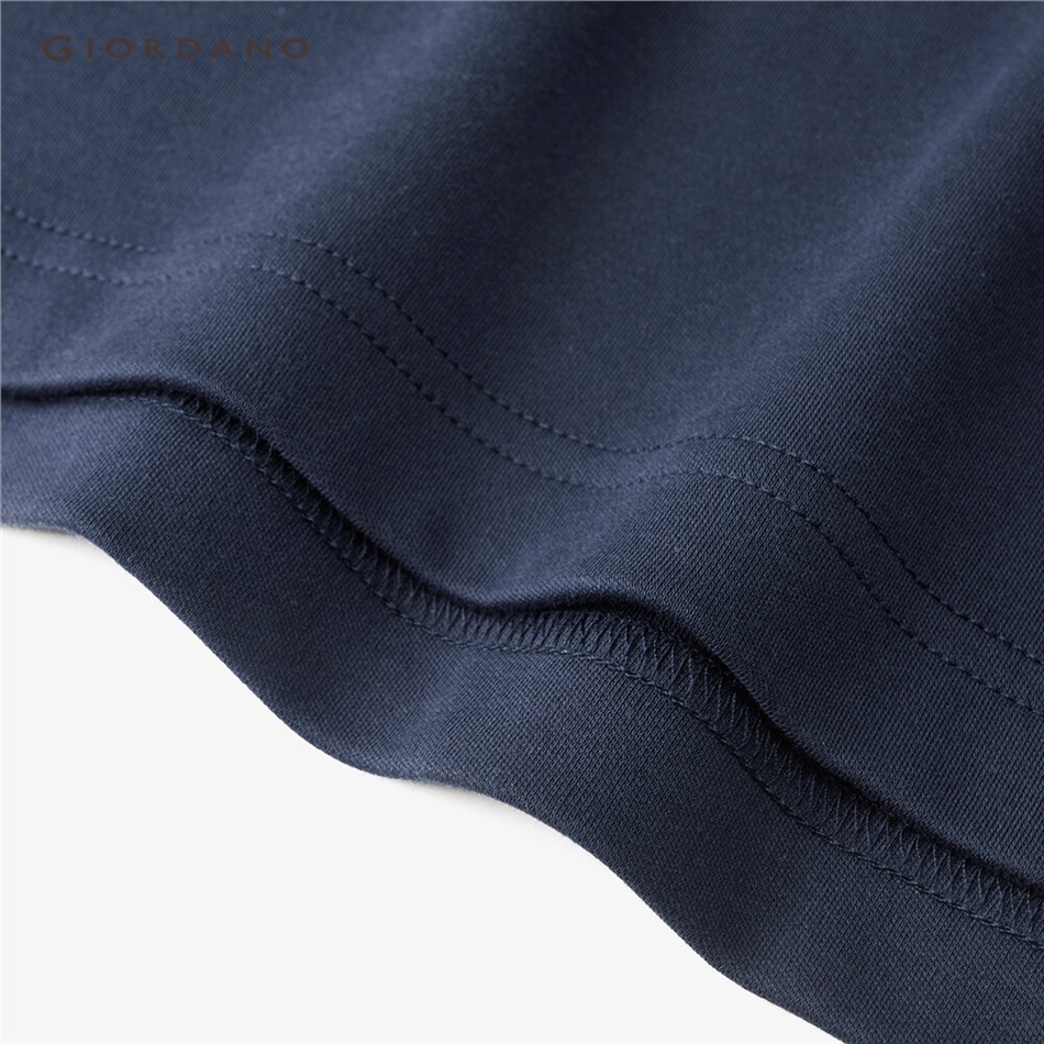 Áo thun GIORDANO 01023391 dệt kim cotton 100% mềm mịn cổ tròn tay ngắn cho nam