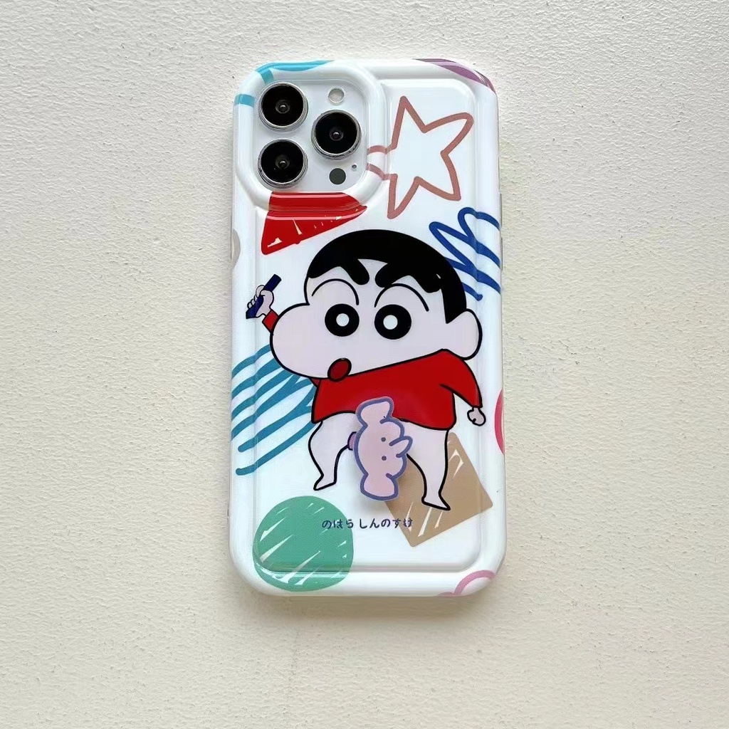 Ốp Điện Thoại Silicon Họa Tiết Cậu Bé Bút Chì Cho IPhone 14 13 12 11 Pro Max X XR XS Max 6 6S 7 8 Plus SE