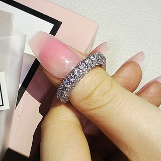  Nhẫn Ba Mặt Đính Đá Zircon Đơn Giản Phong Cách Âu Mỹ Cho Nữ 