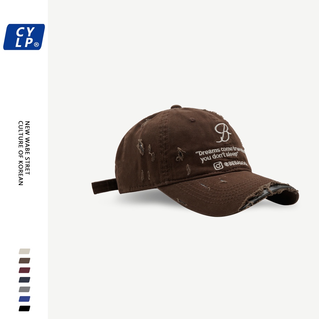 Mũ Lưỡi Trai Thêu Chữ Phong Cách Hip Hop Đường Phố Hàn Quốc Thời Trang Xuân Hè Cho Cặp Đôi