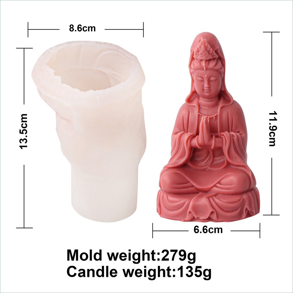 Khuôn Làm Nến Thơm Diy Hình Nữ Thần Phật Giáo