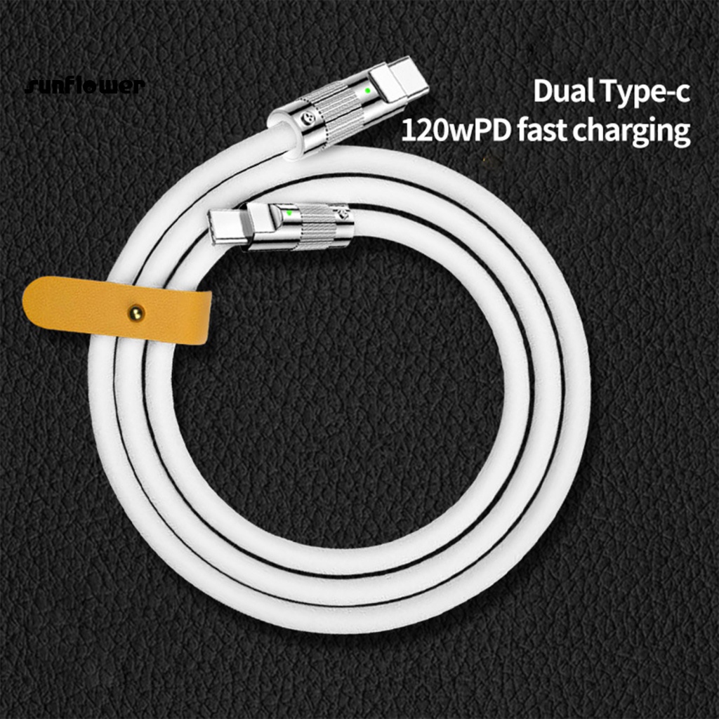 Dây Cáp Sạc Nhanh Hai Đầu Type-C Bằng Silicone 6A