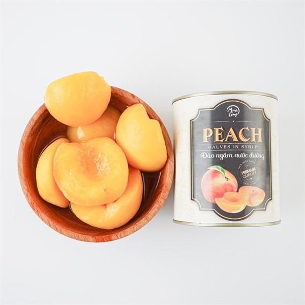Đào ngâm nước đường Cát Long 830gr