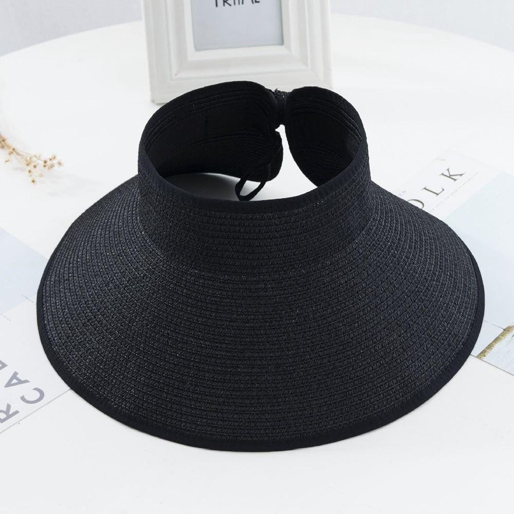 LEILY Mũ Cói Rộng Vành Chống Nắng Gấp Gọn Tiện Lợi